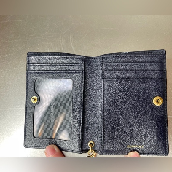 Beanpole Women’s Leather Card Wallet Purse Black with Zipper Charm - Picture 3 of 5